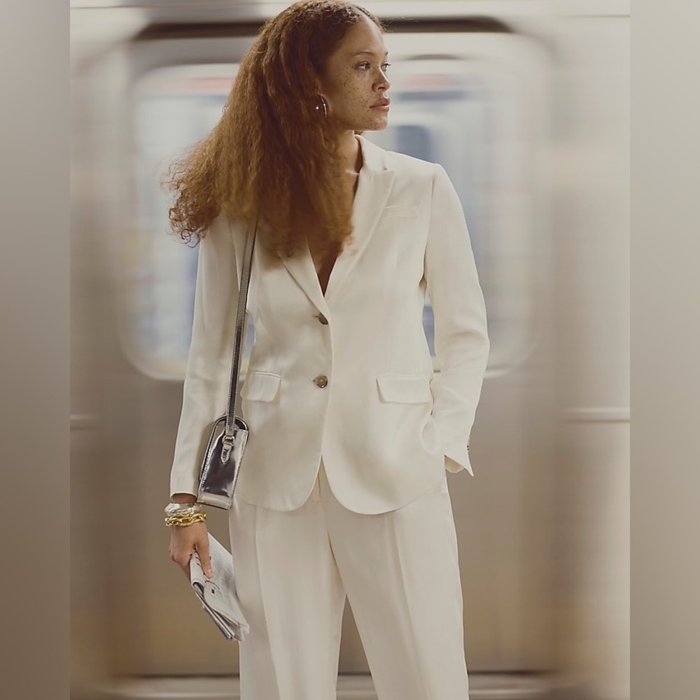 J Crew Long Parke blazer in luster crepe BT534 - Picture 4 of 6